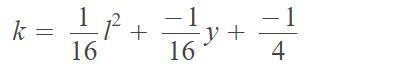 What are the solutions? y=l^2-16k-4-example-1