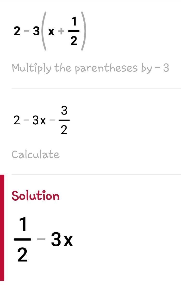 What is. 2-3(x +1/2)​-example-1