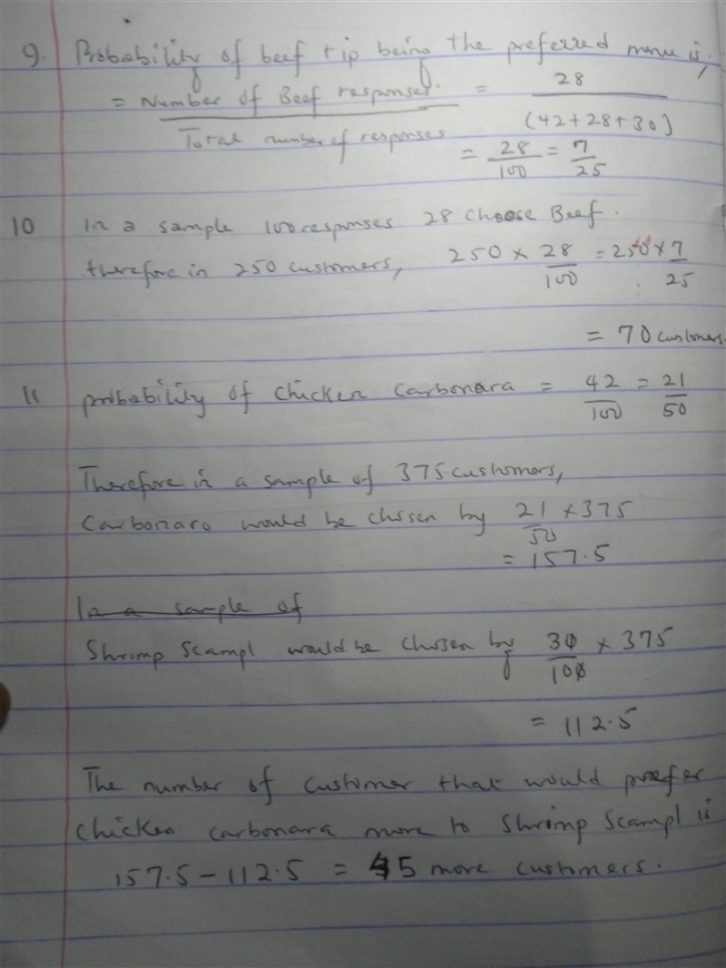 Please do only 9, 11, and 13 . These are on probability and it’s only 3 questions-example-1