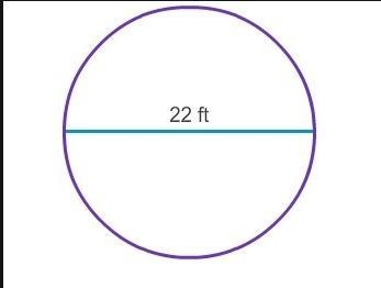 Area = 22ft for diameter-example-1