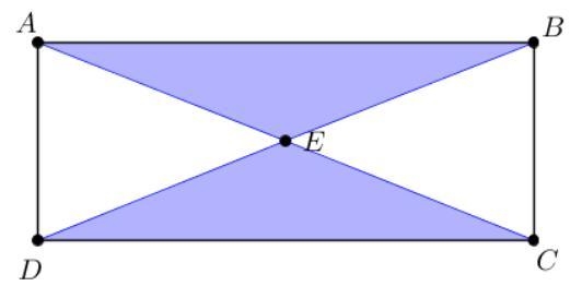 n rectangle ABCD, point E lies half way between sides AB and CD and halfway between-example-1