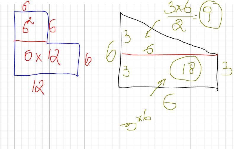 Find the area of the Compound shape The answer is 108 m^2 and 27 cm^2 I just need-example-1