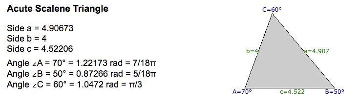 - Find the length of the side a of the triangle ABC given that <A= 70°, <B = 50° and-example-1