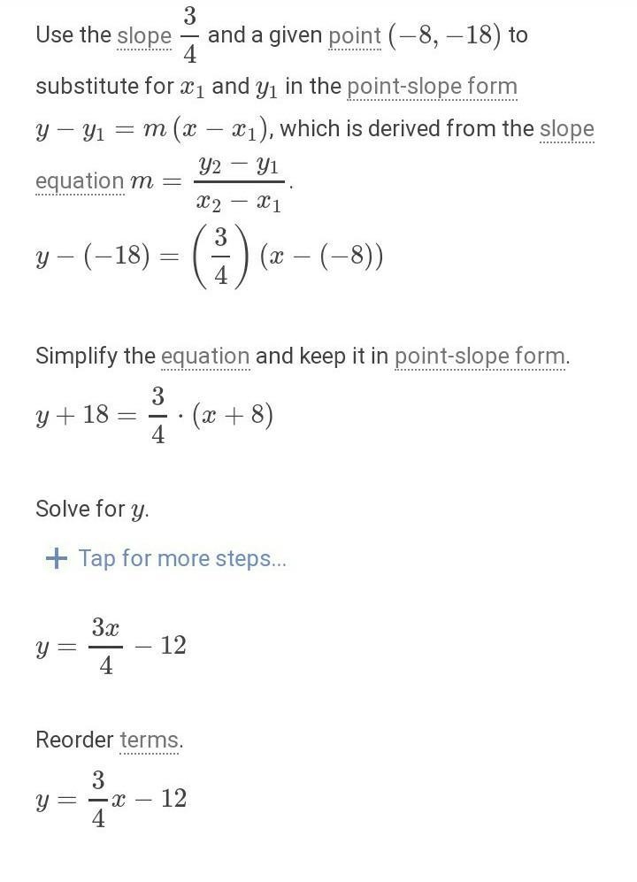 Write the equation of a line that is perpendicular to the given line and that passes-example-2