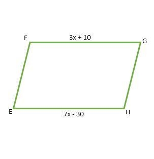 MATHEMATICAL CONNECTIONS What value of x makes the quadrilateral a parallelogram? 3x-example-1