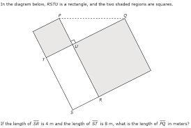 In the diagram below, RSTU is a rectangle, and the two shaded regions are squares-example-1