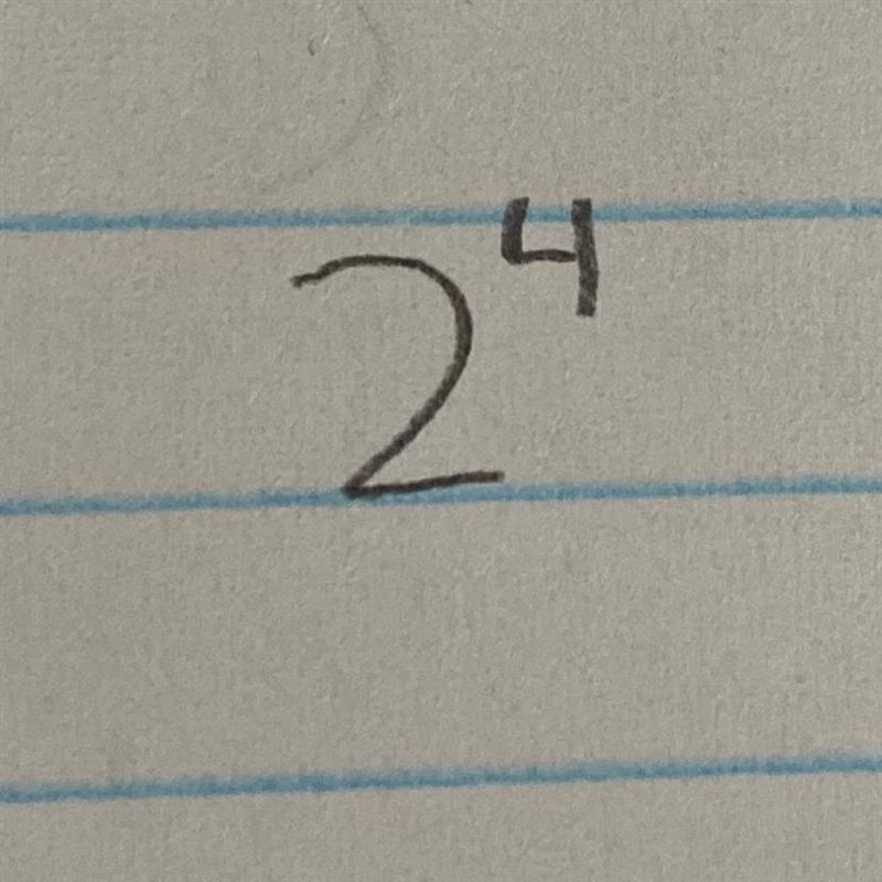 Write the expression using exponents. 2 × 2 × 2 × 2=-example-1