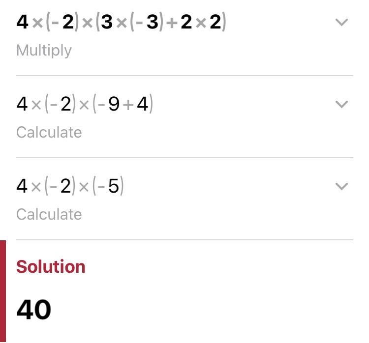 If a= -2 b = -3 and c = 2 4a-[3b+2c]-example-1