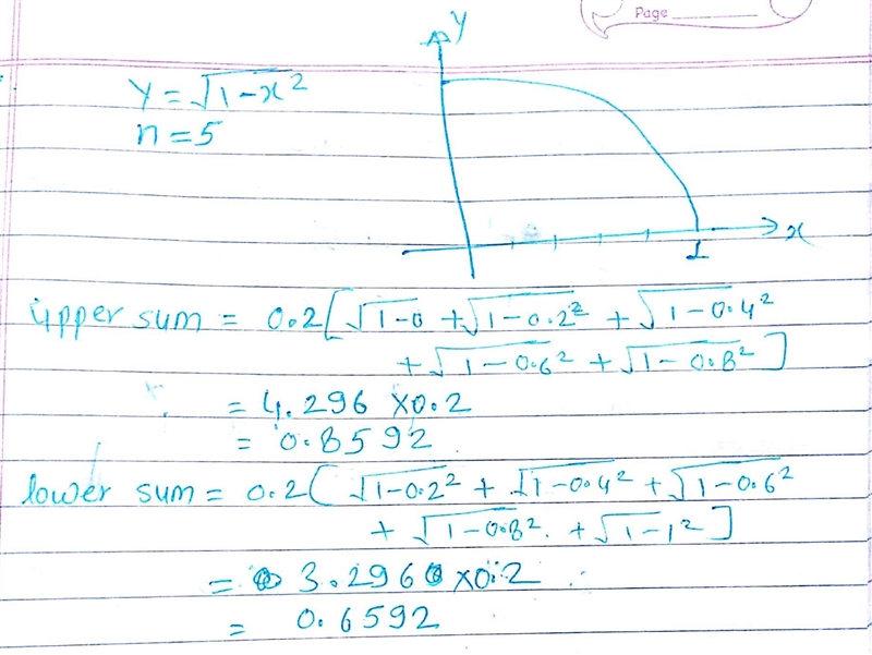 Use the upper and lower sums to approximate the area of the region using the given-example-1