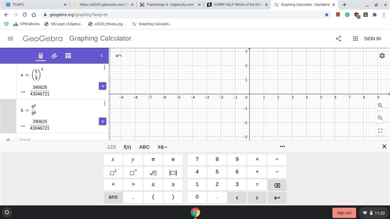 HURRY HELP Which of the following is equal to the fraction below? ОА 5 5 O B. O C-example-1