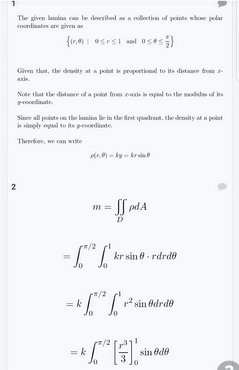 A lamina occupies the disk x squared space plus space y squared space less or equal-example-1