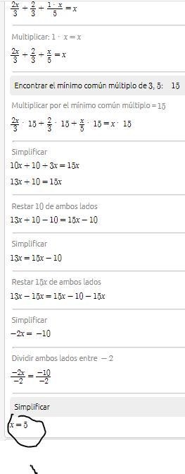 2x/3 + 2/3 + 1x/5 = x-example-1