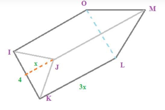 The volume of the triangular prism is 54 cubic units. What is the value of x? A-3 B-example-1