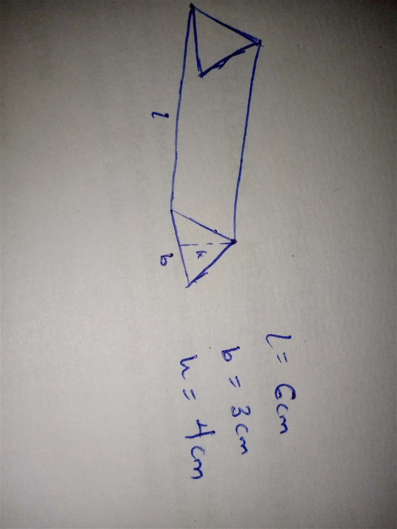 What is the volume of the triangular prism? A) 15 cm3 B) 18 cm3 C) 21 cm3 D) 24 cm-example-1