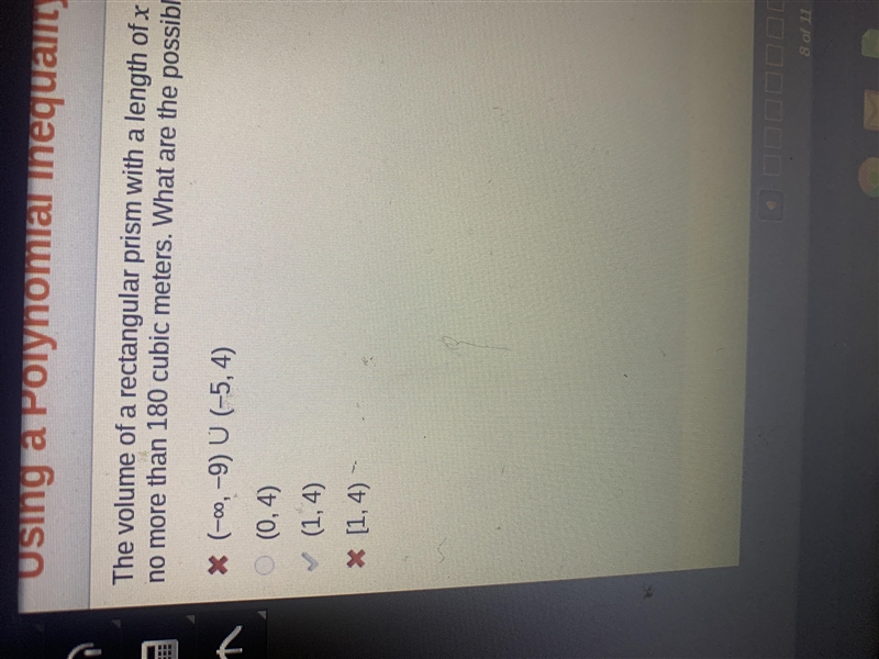 The volume of a rectangular prism with a length of x meters, a width of x - 1 meters-example-1