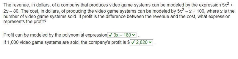 The revenue, in dollars, of a company that produces video game systems can be modeled-example-1