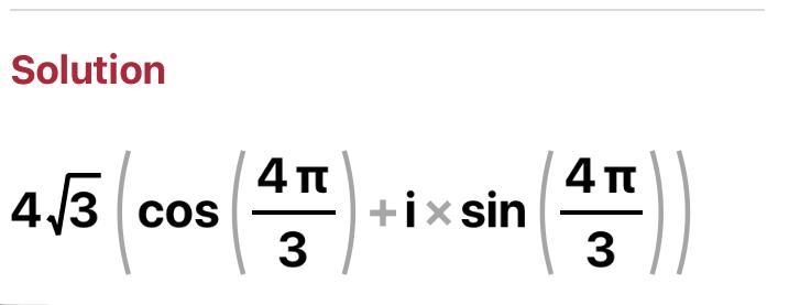 Help me!!! What is the polar form of -273-6/? O 2V6 (cos(") + isin (3) O 475 (cos-example-1