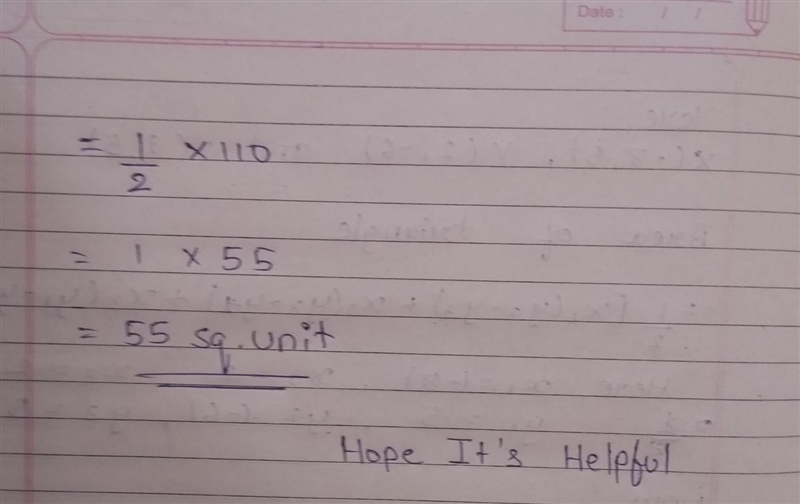 Find the area of △XYZ with vertices X(-8,5), Y(2,-6), and Z(2,5).-example-2