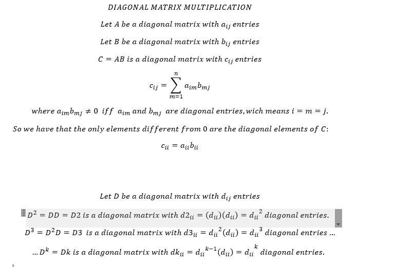 The notation Ak meas the matrix A Multiplied with itself k times (a) For the n×n diagonal-example-1