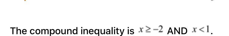 Write the compound inequality shown by each graph-example-1