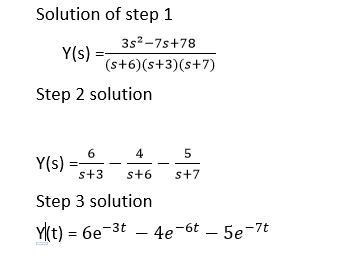 Step1: find the Laplace transform of the solution Y(s).Y(s). Write the solution as-example-2