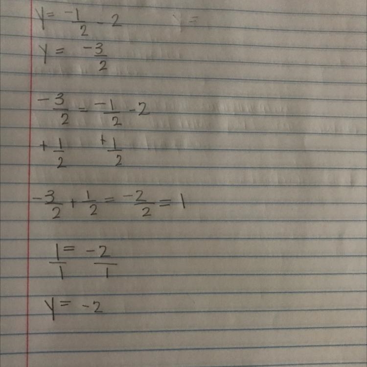 Y = -1/2 - 2 and y = -3/2-example-1