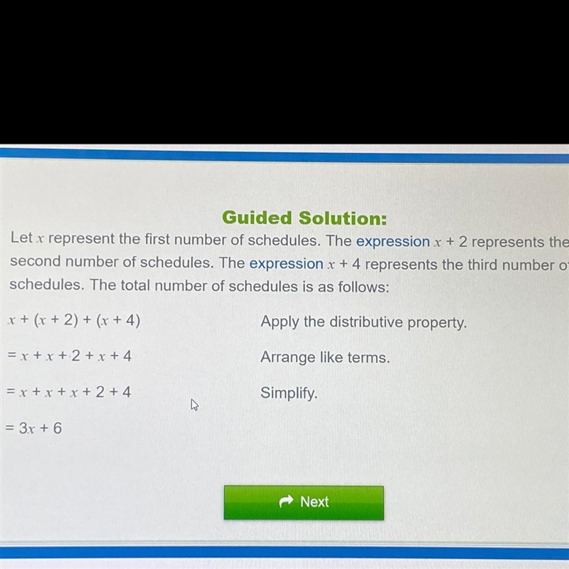 if the number of different schedules is represented by three consecutive even integers-example-1