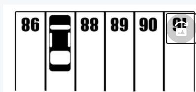 Help me: What is the number of the parking space covered by the car?-example-1