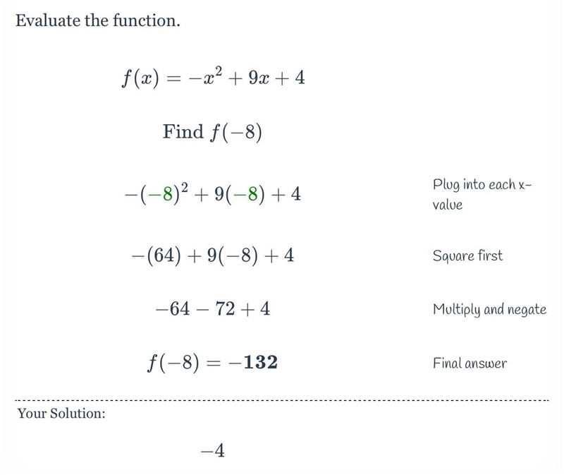 F(x) = -x^2 + 9x +4 Find f(-8)​-example-1