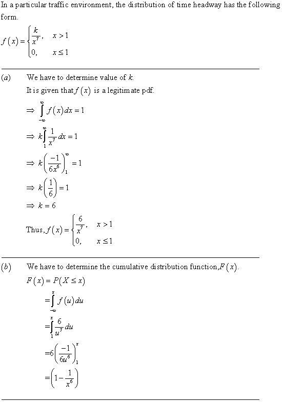 "Time headway" in traffic flow is the elapsed time between the time that-example-1