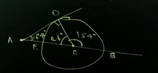 Determine the measure of angle P if the measure of arc BD is 154 degrees and secant-example-2