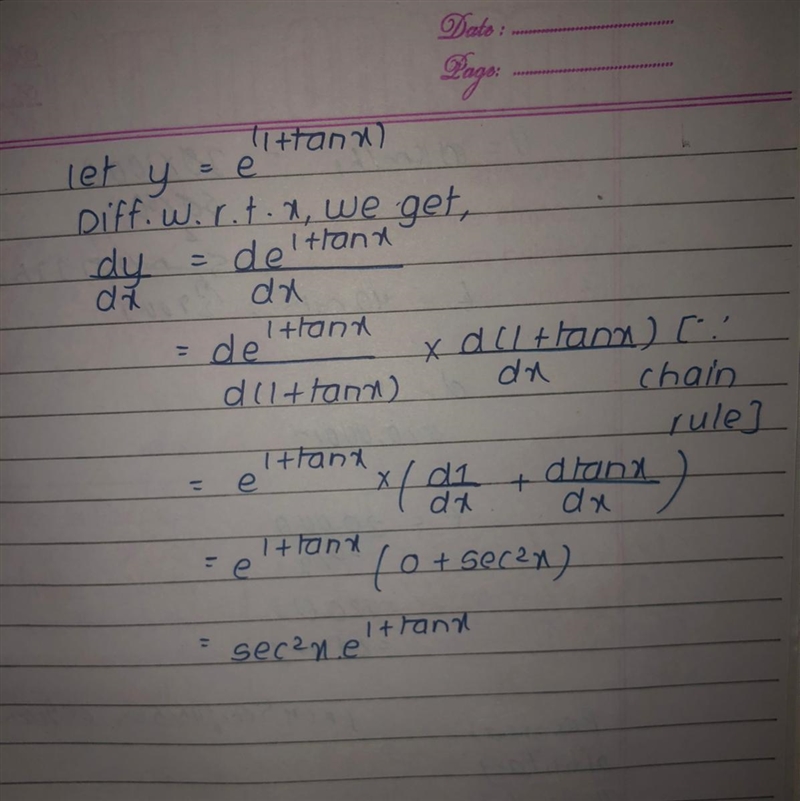 Find the derivative of log e^((1+tan x)) w.r.t x​-example-1