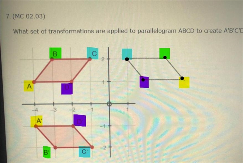 Please help me on geometry transformation and pls explain why it is the correct answer-example-1