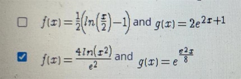 Which of these pairs of functions are inverse functions please help :(-example-1