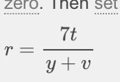 Help ASAP Please t=((y+v)r)/(7) solve for R-example-1