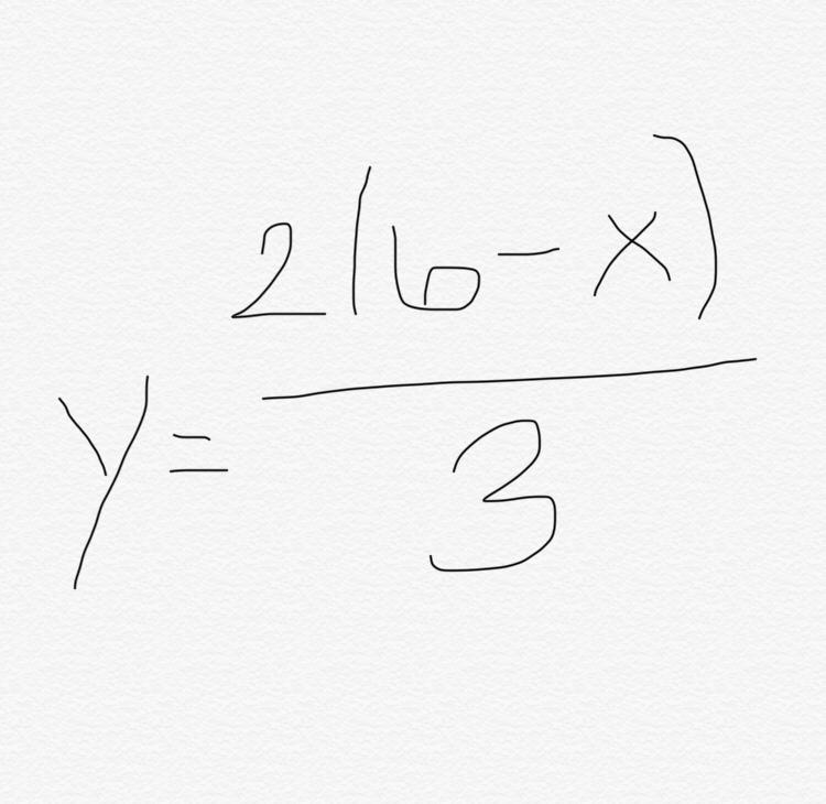 2x+3y=12 solve for y-example-1