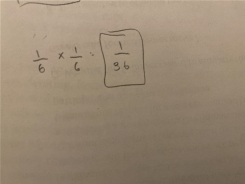 A die is rolled find the probabliity of P(2,then 3)-example-1