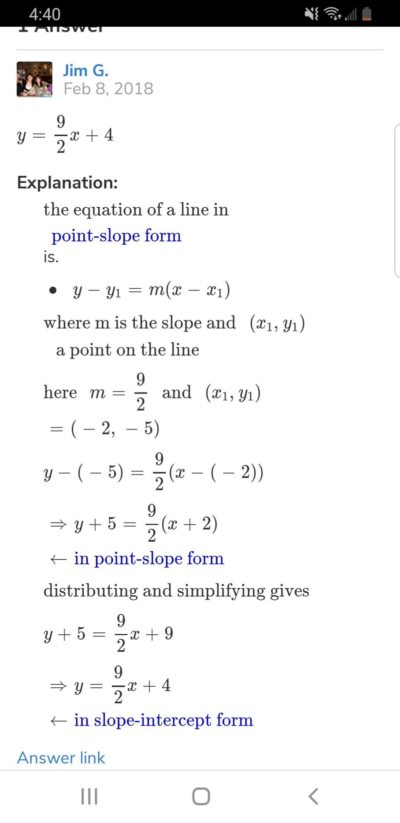 Which equation represents a line that passes through (-9, -3) and has a slope of -6?-example-1