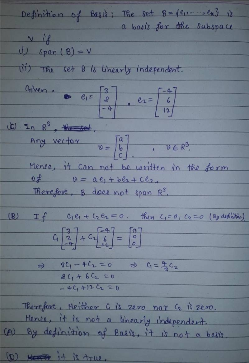 Determine if the set of vectors shown to the right is a basis for IR3 If the set of-example-1