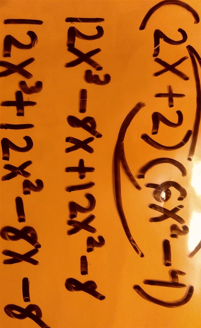 If f(x) = 6x2 - 4 and g(x) = 2x + 2, find (f - g)(x). Please help! It is algebra 1-example-1