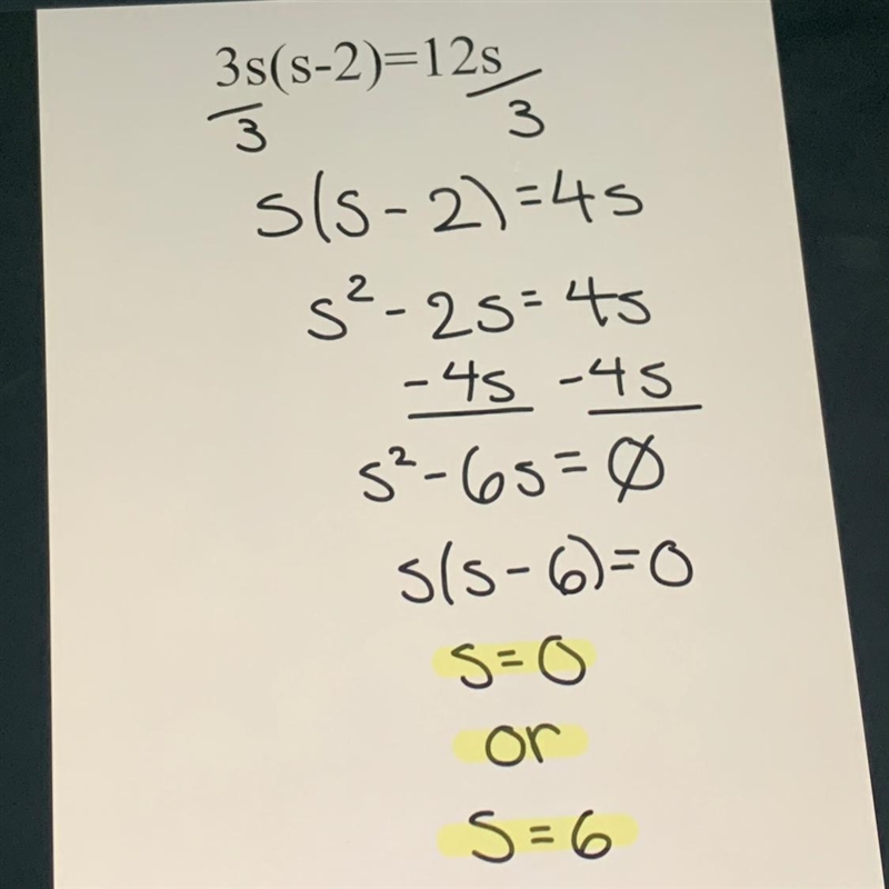 3s (s - 2) =12s, please help me this. Thank you!-example-1