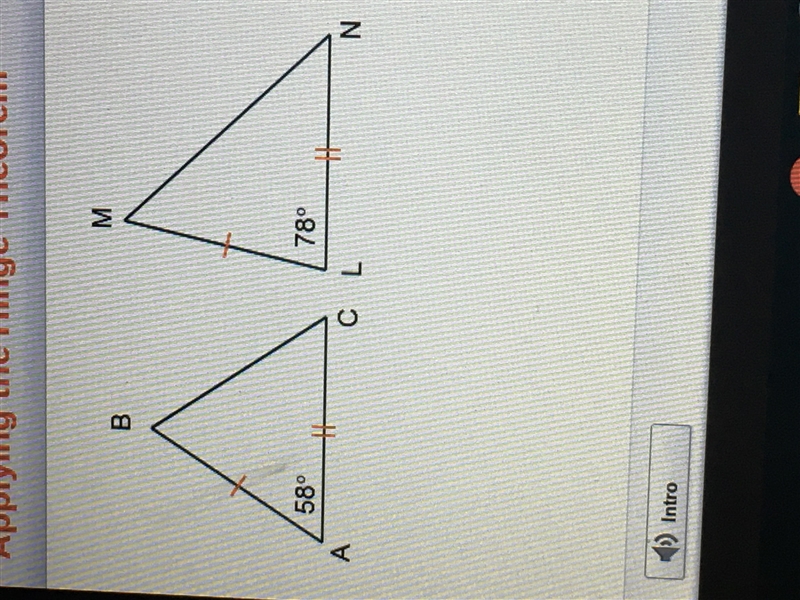 Given AC=LN and BA=ML, which statement must be true?-example-1