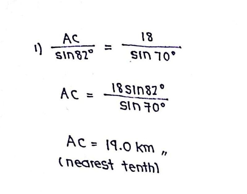 Laws of Sines. Find each measurement indicated. Round your answers to nearest tenth-example-2