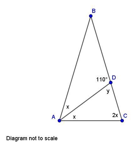 In isosceles triangle △ABC, AC is the base and AD is the angle bisector of ∠A. What-example-1