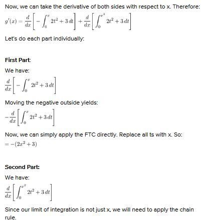 Find the derivative using the fundamental theorem of calculus part 1g(x)=\int\limits-example-2