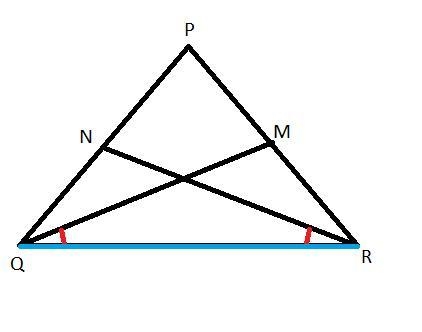 PQR is an isosceles triangle in which PQ = PR Mand N are points on PQ and PR such-example-1