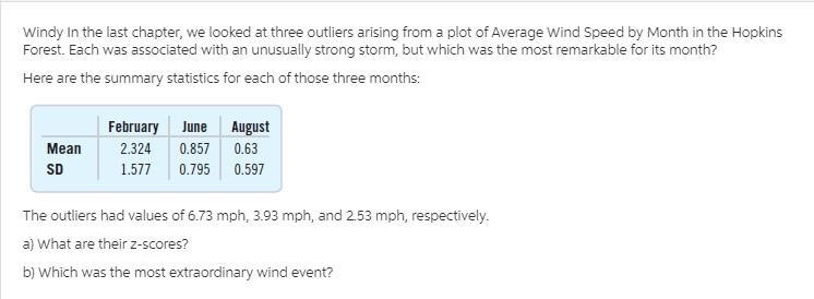 In the last chapter, we looked at three outliers arising from a plot of Average Wind-example-1