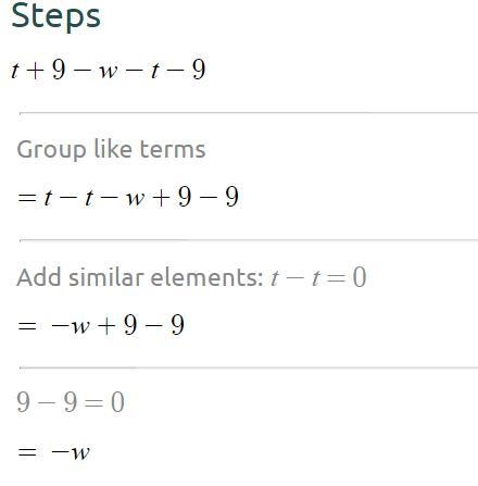 What is this simplified t+9 -W-t-9-example-1