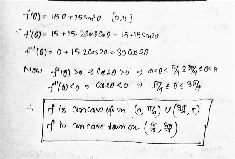 Determine the intervals on which the function is concave up or concave down. (Enter-example-1