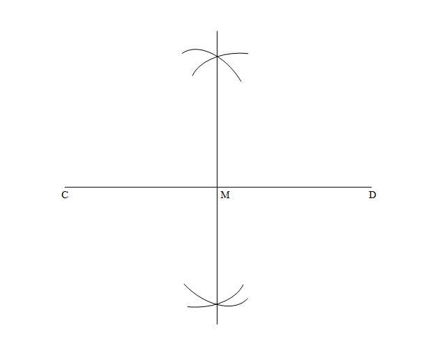 2. Construct the perpendicular bisector of CD. Label the intersection of CD and the-example-1